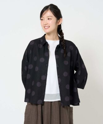 洗える］リネンドットブラウス | GIANNI LO GIUDICE (Women)/ジャンニ