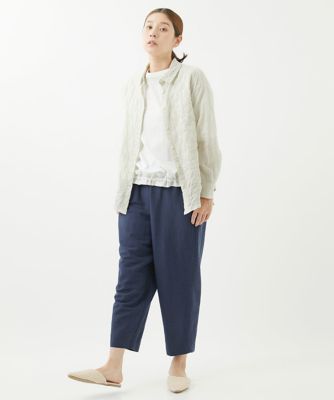 ［洗える］シャーリングストライプシャツブラウス