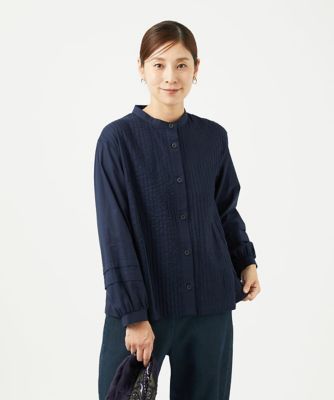 ＜GIANNI LO GIUDICE (Women)＞［洗える］コットンローンピンタックブラウス