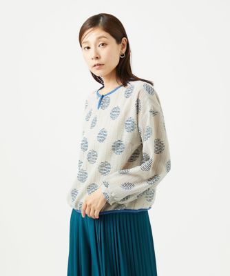 Jean Touitou（ジャン・トゥイトゥ）コラボ　ブラウス 洗える・日本製］サッカードットプリントブラウス | GIANNI LO