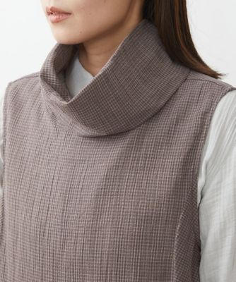 洗える］ミニグレンチェックアムンゼンチュニックベスト