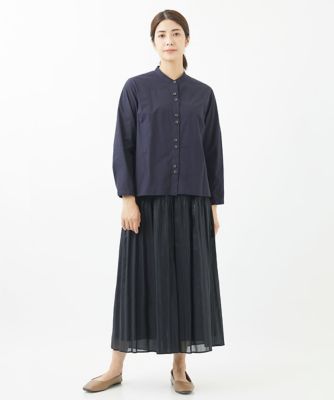 ［洗える・日本製］タイプライターギンガムブラウス
