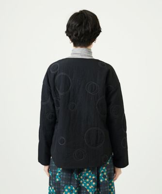 GIANNI LO GIUDICE ネイビー ジャケット36⭐️極美品⭐️ ドットキルトノーカラージャケット | GIANNI LO GIUDICE (Women