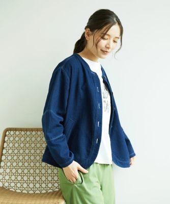洗える］二重織ガーゼデニム製品染めブルゾン | GIANNI LO GIUDICE