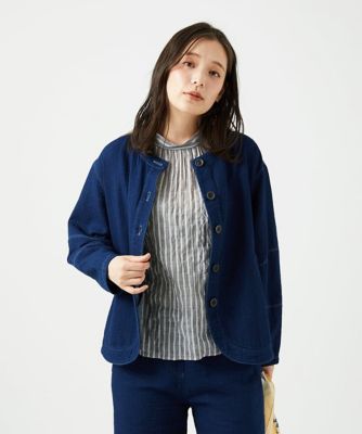 洗える］二重織ガーゼデニム製品染めブルゾン | GIANNI LO GIUDICE