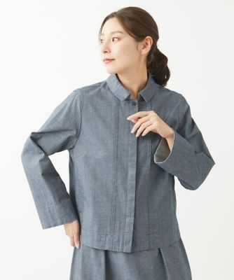 ＜GIANNI LO GIUDICE (Women)＞［洗える］先染めコットンライクデニムブラウスジャケット