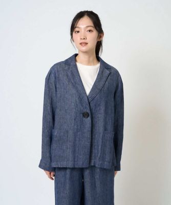 洗える］デニム調リネンジャケット | GIANNI LO GIUDICE (Women