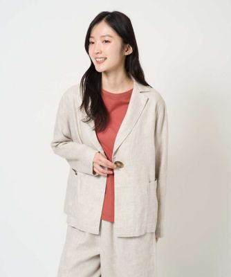 洗える］デニム調リネンジャケット | GIANNI LO GIUDICE (Women
