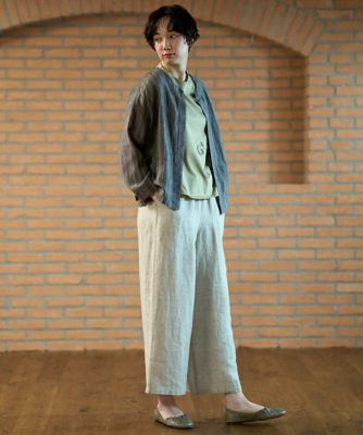 洗える］リネンステッチストライプジャケット | GIANNI LO GIUDICE