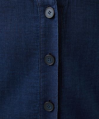 ［洗える］二重織ガーゼデニムショートジャケット