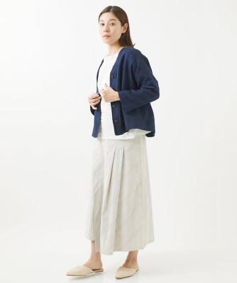 ［洗える］二重織ガーゼデニムショートジャケット