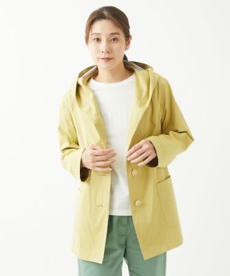 配色メモリータフタフーディーブルゾン