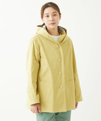配色メモリータフタフーディーブルゾン