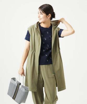 ＜GIANNI LO GIUDICE (Women)＞［洗える・撥水加工］ナイロンリぺレントロングジレ