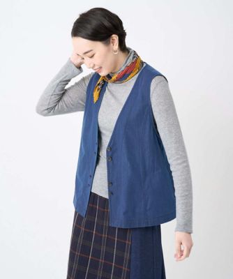 ジャンニ・ロ・ジュディチェ（GIANNI LO GIUDICE）/[接触冷感・洗える]ビヨンドデニムＶネックジレ 接触冷感・洗える］ビヨンドデニムVネックジレ | GIANNI LO GIUDICE