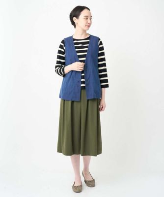 接触冷感・洗える］ビヨンドデニムVネックジレ | GIANNI LO GIUDICE