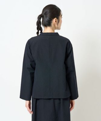 未使用品　mii ストライプジャケット　アッシュペーフランス刺子ステッチインド綿 日本製］ウールステッチストライプジャケット | GIANNI LO GIUDICE