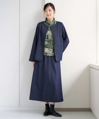 ［洗える］デニムライクシャンブレージャケット