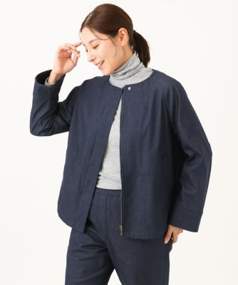［洗える］デニムライクシャンブレージャケット