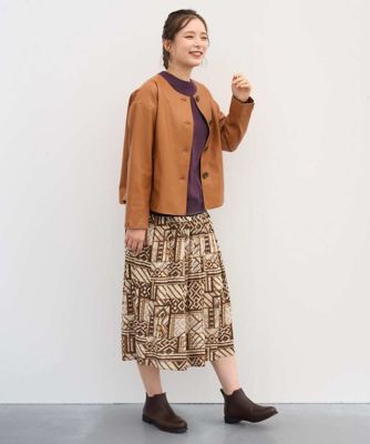 LOEWE アイボリー の美品シープレザージャケット軽くてお洒落売り切り特価 シープレザージャケット | GIANNI LO GIUDICE (Women)/ジャンニロ