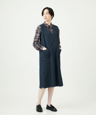 ＜GIANNI LO GIUDICE (Women)＞［洗える］デニムカラーリバーワンピース