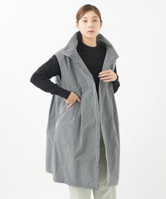 GIANNI LO GIUDICE (Women)/ジャンニロジュディチェ ［洗える］ギンガムチェックタフタロングベスト