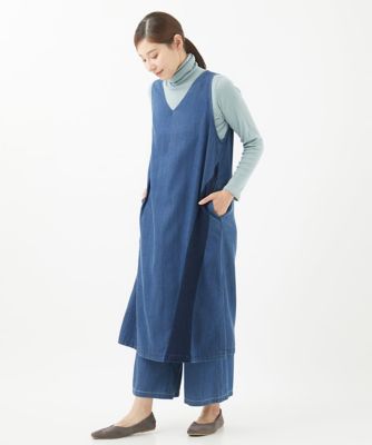 ＜GIANNI LO GIUDICE (Women)＞［洗える］フリクションデニムジャンパースカート