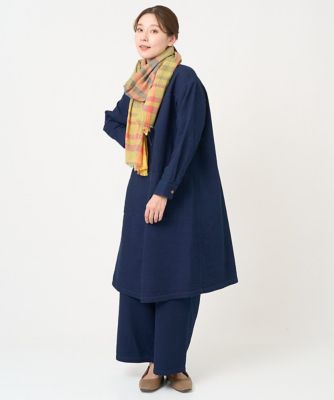 ［洗える］二重織ガーゼシャツワンピース