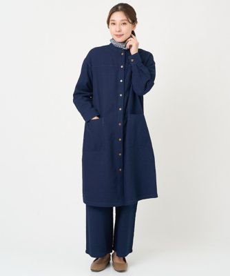 ［洗える］二重織ガーゼシャツワンピース