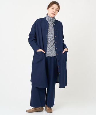 ［洗える］二重織ガーゼシャツワンピース