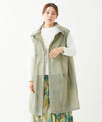 GIANNI LO GIUDICE / ジャンニ・ロ・ジュディチェ [洗える・日本製]クレイペーパーナイロンロングベスト 洗える・日本製］クレイペーパーナイロンロングベスト | GIANNI