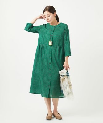 ［洗える］バンダナ小付き柄ワンピース