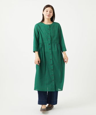 ［洗える］バンダナ小付き柄ワンピース