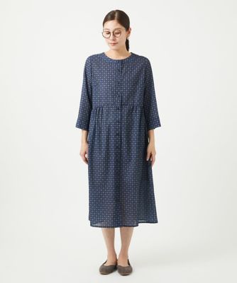 ［洗える］バンダナ小付き柄ワンピース