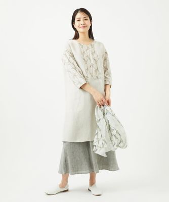 レーヨンリネンエンブロイダリーチュニックワンピース | GIANNI