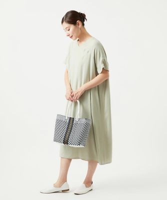 ［洗える・リバーシブル］ポリエステルレーヨンプレーンウェーブワンピース