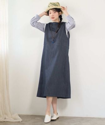 洗える］スラブシャンブレーデニムジャンパースカート | GIANNI LO