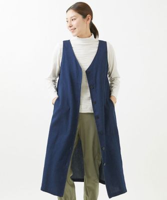 ＜GIANNI LO GIUDICE (Women)＞［洗える］二重織ガーゼデニムジャンパースカート
