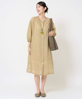 洗える］麻シャンブレープリントワンピース | GIANNI LO GIUDICE