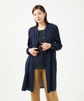 ＜GIANNI LO GIUDICE (Women)＞［洗える］コットンローンピンタックロングブラウス