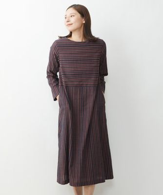 ＜GIANNI LO GIUDICE (Women)＞［洗える・日本製］ランダムドビーストライプワンピース