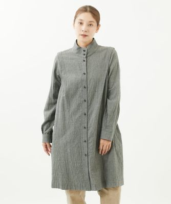 GIANNI LO GIUDICE (Women)/ジャンニロジュディチェ ［洗える］先染めストライプロングブラウス