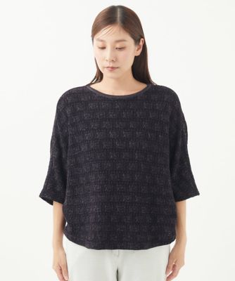 ［日本製］シェニールジャガードニットプルオーバー