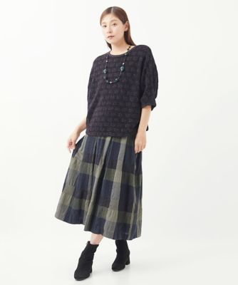 ［日本製］シェニールジャガードニットプルオーバー