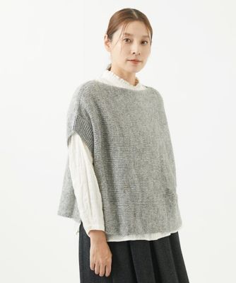 シルク混ファンシーニットベスト