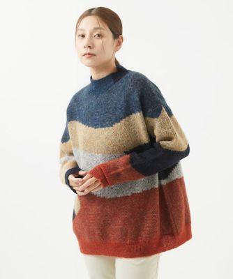 GIANNI LO GIUDICE (Women)/ジャンニロジュディチェ モヘヤ混ジャカードマーブルニット