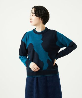 ＜GIANNI LO GIUDICE (Women)＞［洗える］インターシャイタリアジャカードニット