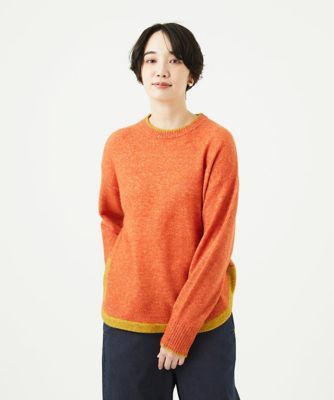 ◆マメクロゴウチ 美品オレンジニット 洗える］MEETニット | GIANNI LO GIUDICE (Women)/ジャンニロ
