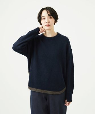 ネイビー チェリー柄 セーター Mニット新品未使用 セール】マップエンボスジャガードニット（ニット/セーター）｜COLONY