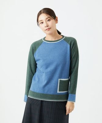 ＜GIANNI LO GIUDICE (Women)＞バイカラーポケットニット